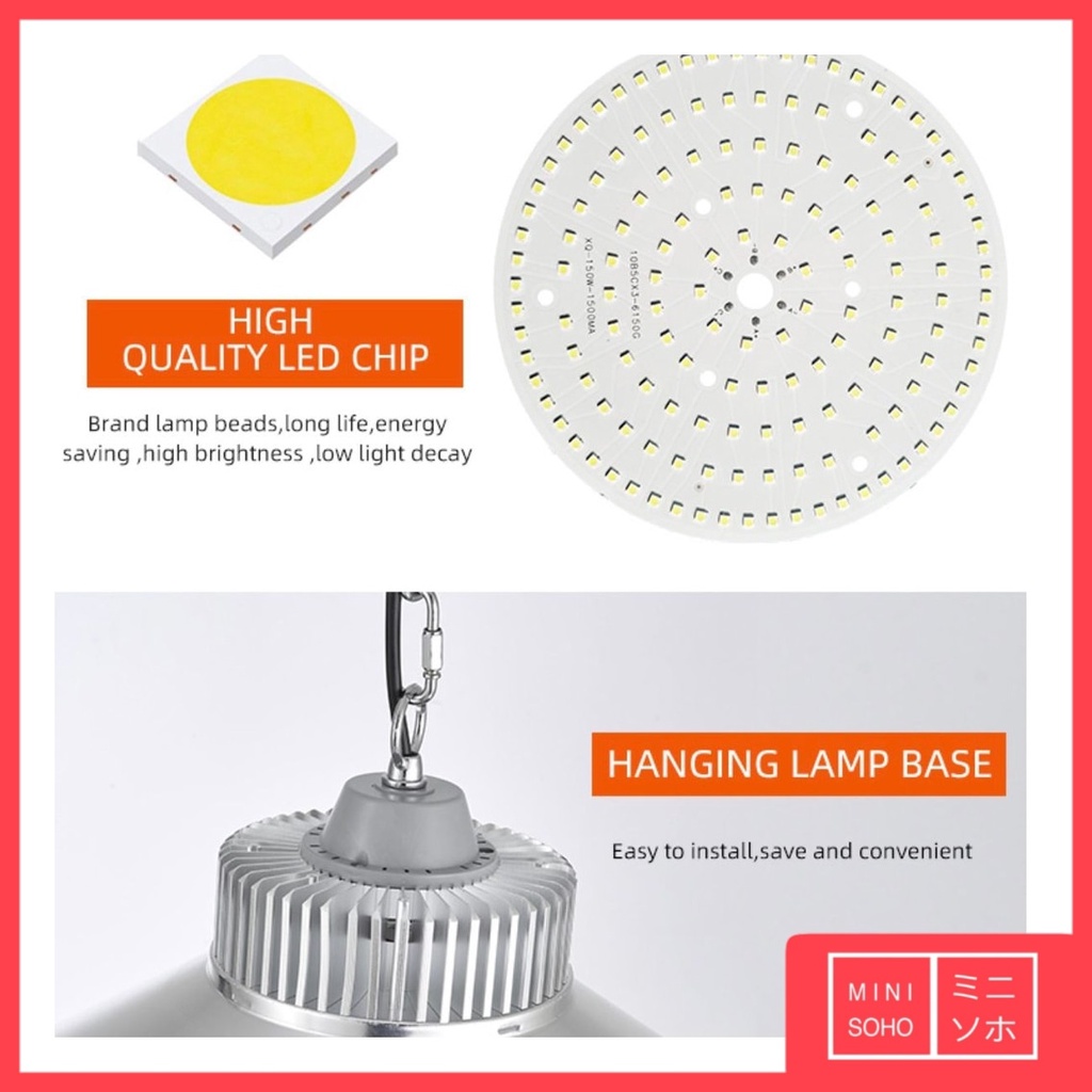 Lampu Gantung Industri Gudang LED 30W Watt Highbay AWET SUPER TERANG