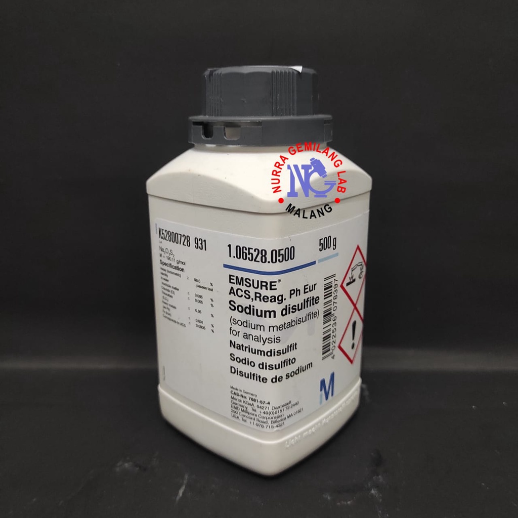 Sodium disulfite / Sodium metabisulfite MERCK 1.06528.0500 ECER 10 GRAM
