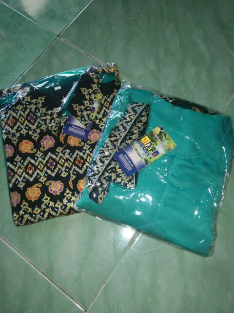 Setelan Kebaya Vanya Jacquard Warna Maron Navy White Silver Tosca Dusty Barong Pendek Set Gemari Bt