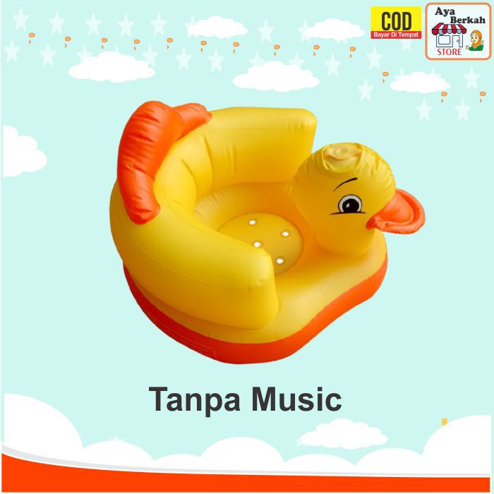 Kursi Sofa Makan Tiup Bayi Belajar Duduk balon baby chair model bebek Tanpa Musik music