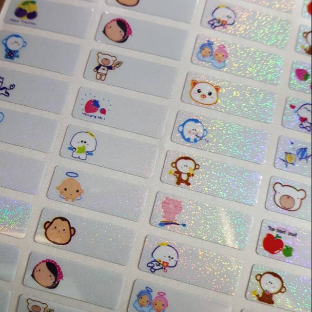 

label nama Liluc glitter ukuran s blinking