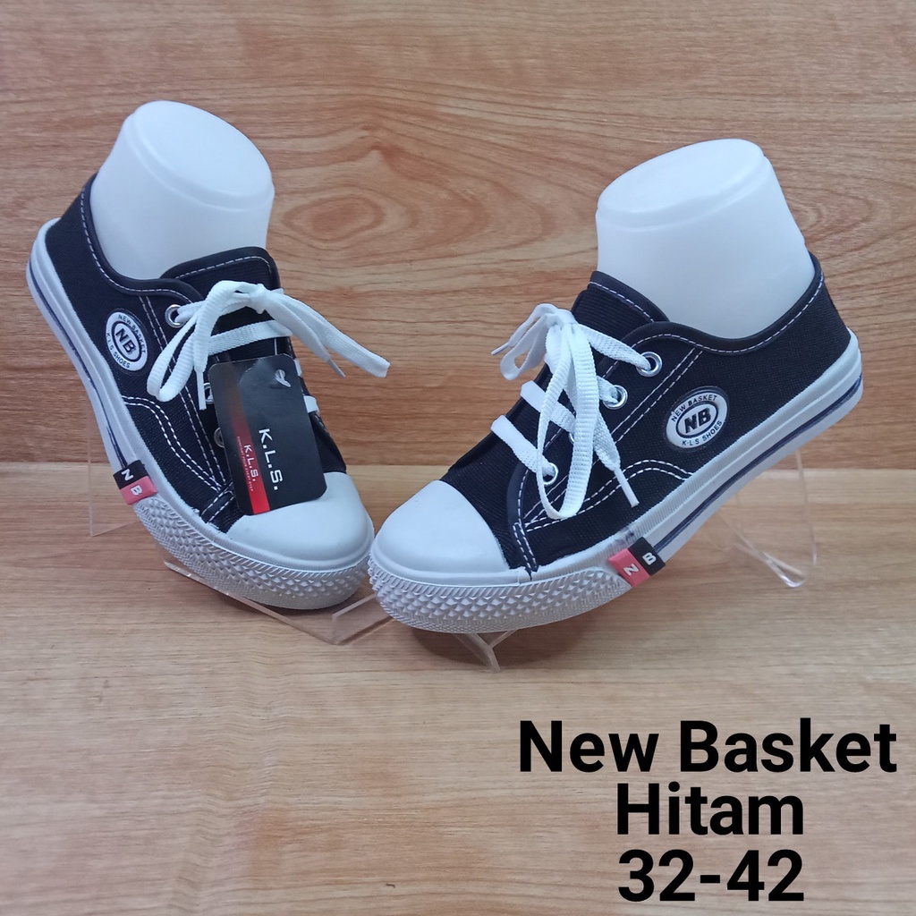 (COD) Sepatu Sekolah All Star Sneaker Pendek Bertali Anak Pria Wanita NB KLS