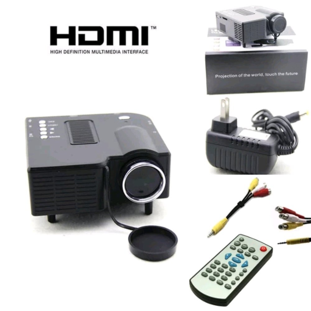JUAL Mini Proyektor UC28 Plus Projector Mini Portable Led Nano HD Infocus Ori