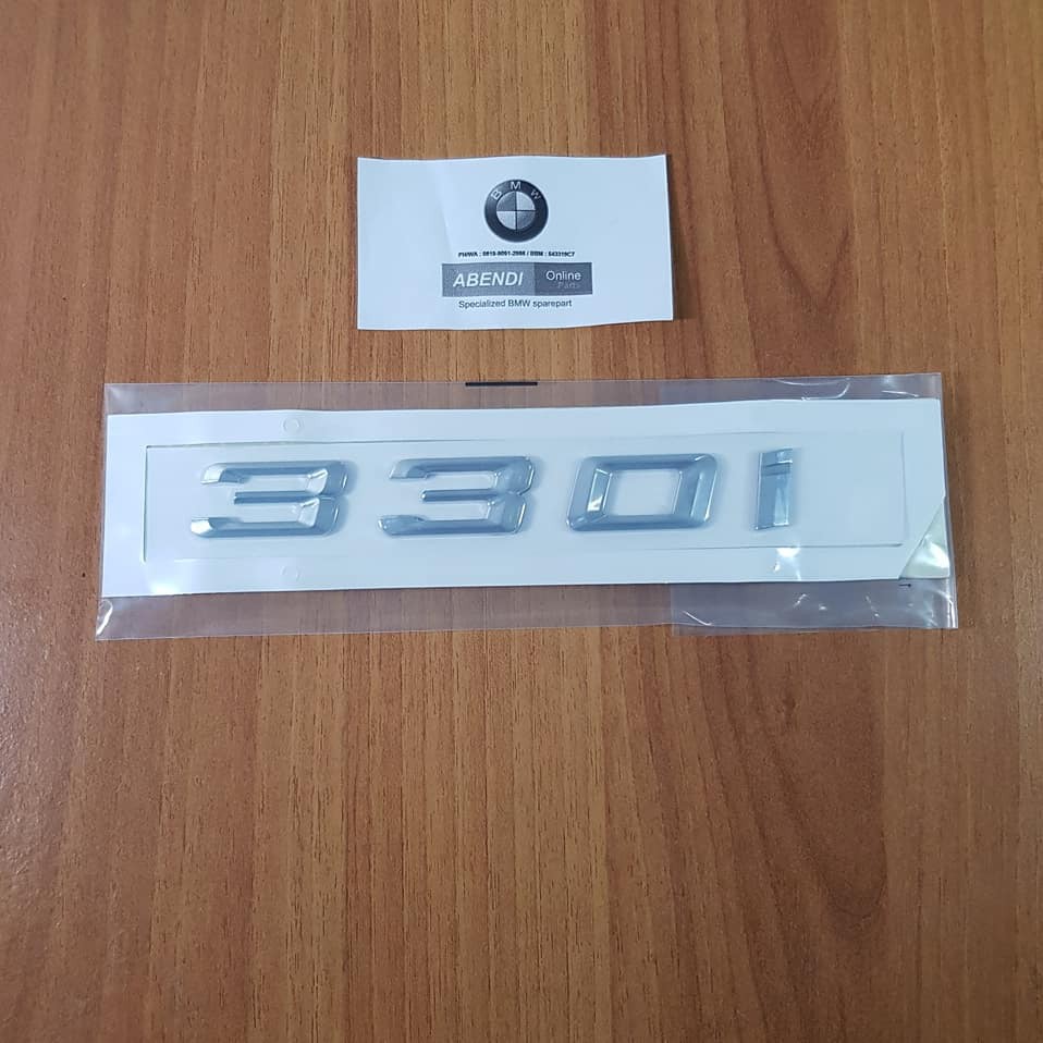 Emblem Angka BMW Serie 3 330i e46 e90 e36 e30 f30 dll