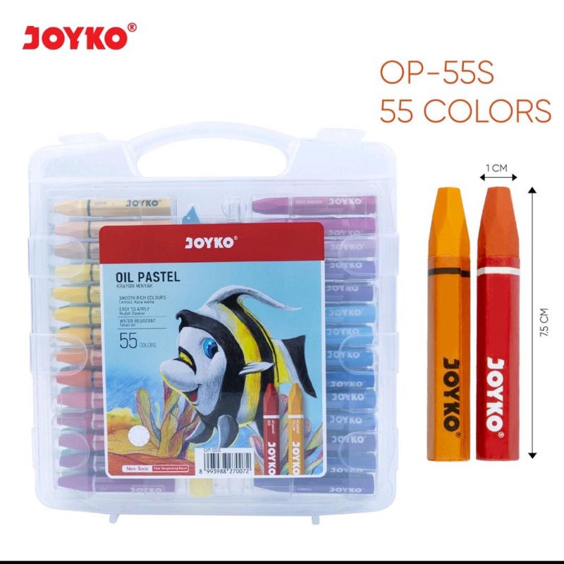 Crayon Krayon Minyak Oil Pastel Joyko isi 36 / 48 /55 /72 warna