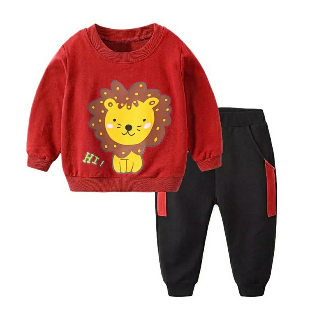Setelan Singa 1 - 5 Thn MAXKENZO Zilvia Store Baju Anak Sweater BerKualitas