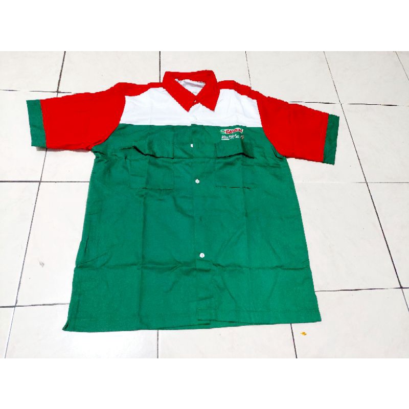 baju seragam mekanik castrol bike point kemeja mekanik