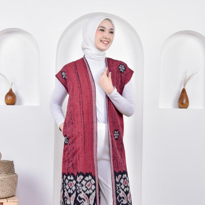 Pranaya Outer Tunik Etnik Tenun Ikat Dakara Indonesia
