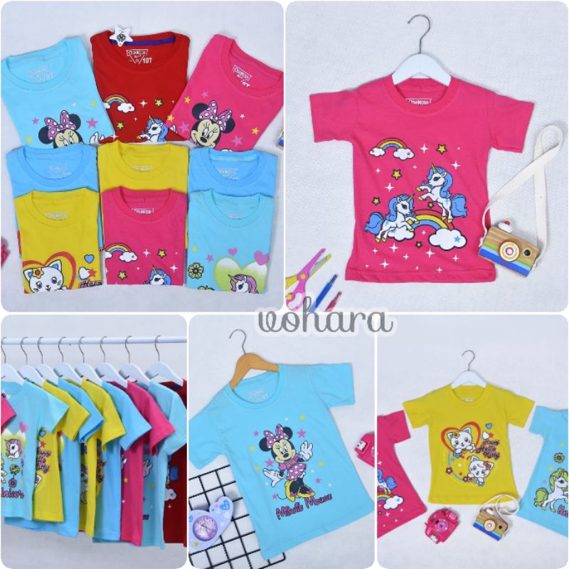 Kaos Anak Perempuan 1-7 Tahun Kaos Anak Cewe Kaos Anak Murah