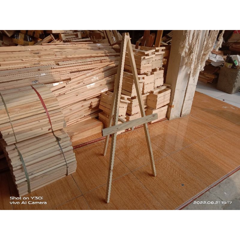 

Wooden easel Palang Polos 110cm/Standing tripod kayu/stand lukis