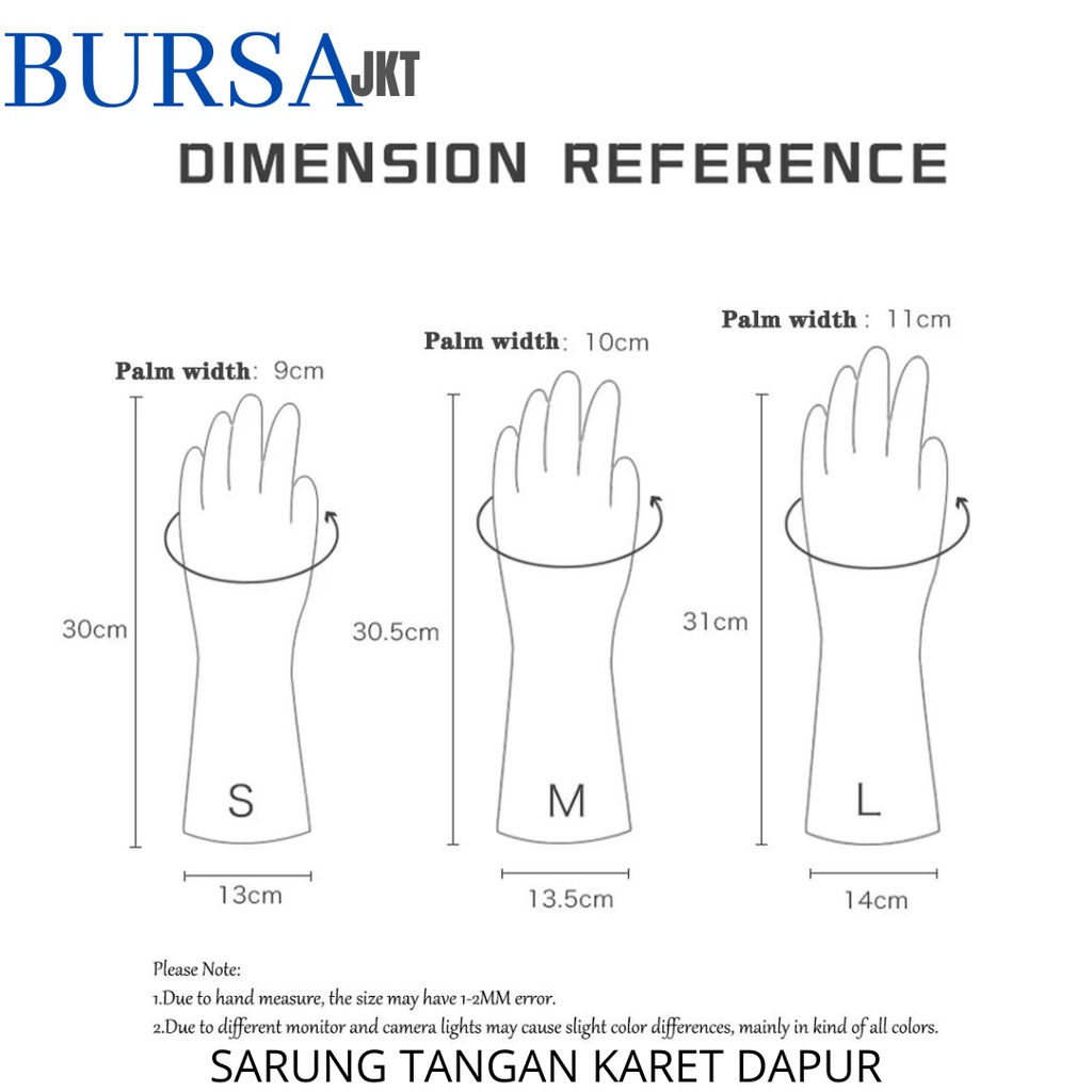 SARUNG TANGAN KARET LATEX DAPUR KOREA CUCI PIRING PERLENGKAPAN DAPUR