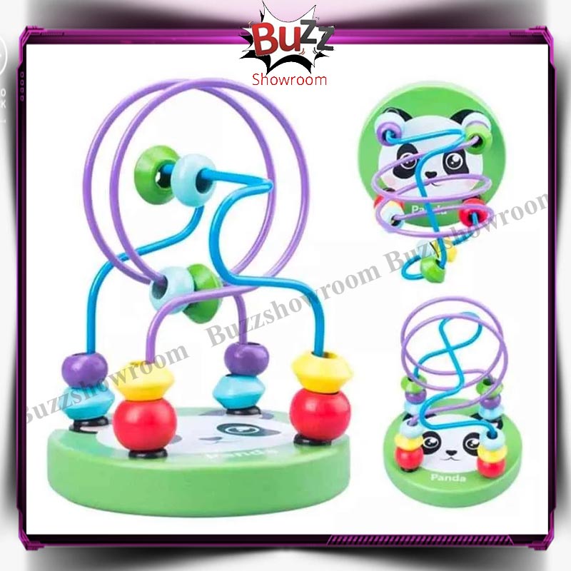 Mini Round Beads Traffic Wire Maze Mainan Edukasi Anak Bead