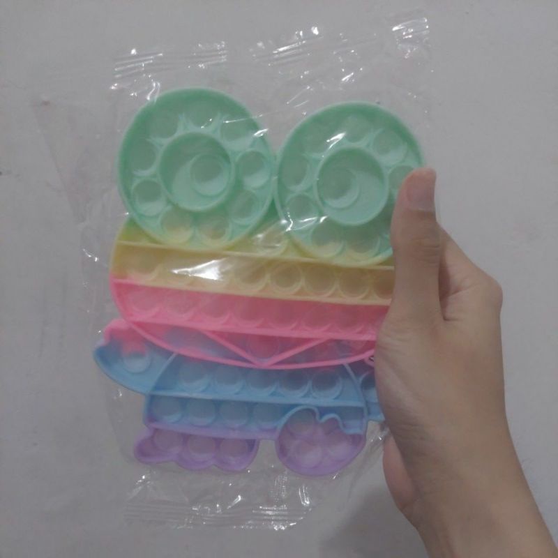《READY STOCK 50+ JENIS》 Mainan Anak Pop it Fidget Unicorn Rainbow Versi 1-Keropi pastel