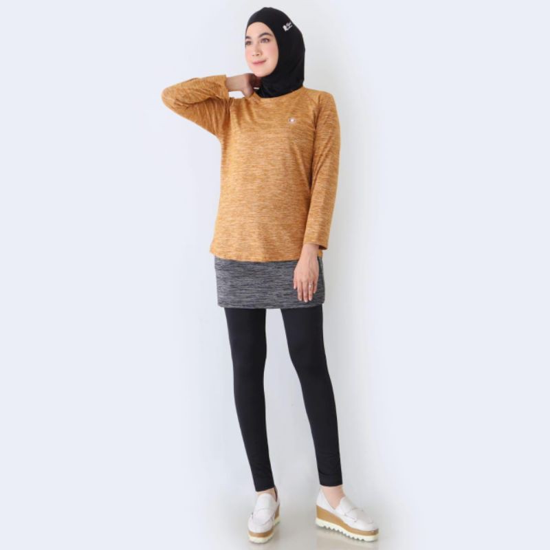 HITJAB Baju Olahraga Tangan Panjang Ladies Gym Running Bersepeda Jumbo 9-0220 / 9-0221-2