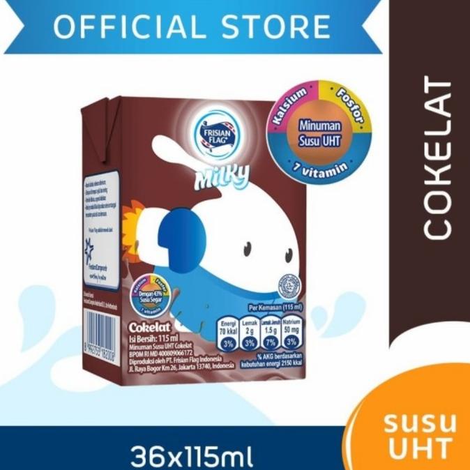 

Frisian Flag Milky Zhuzu UHT Cokelat 115 ml ( 36 pcs )