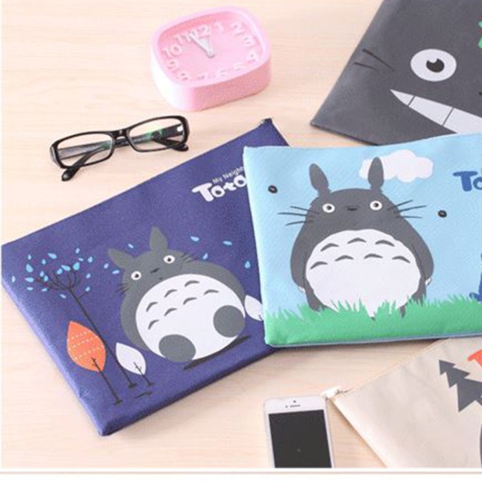 

Totoro Canvas Folder / Map Kain Totoro / Totoro Organizer Bag size A4