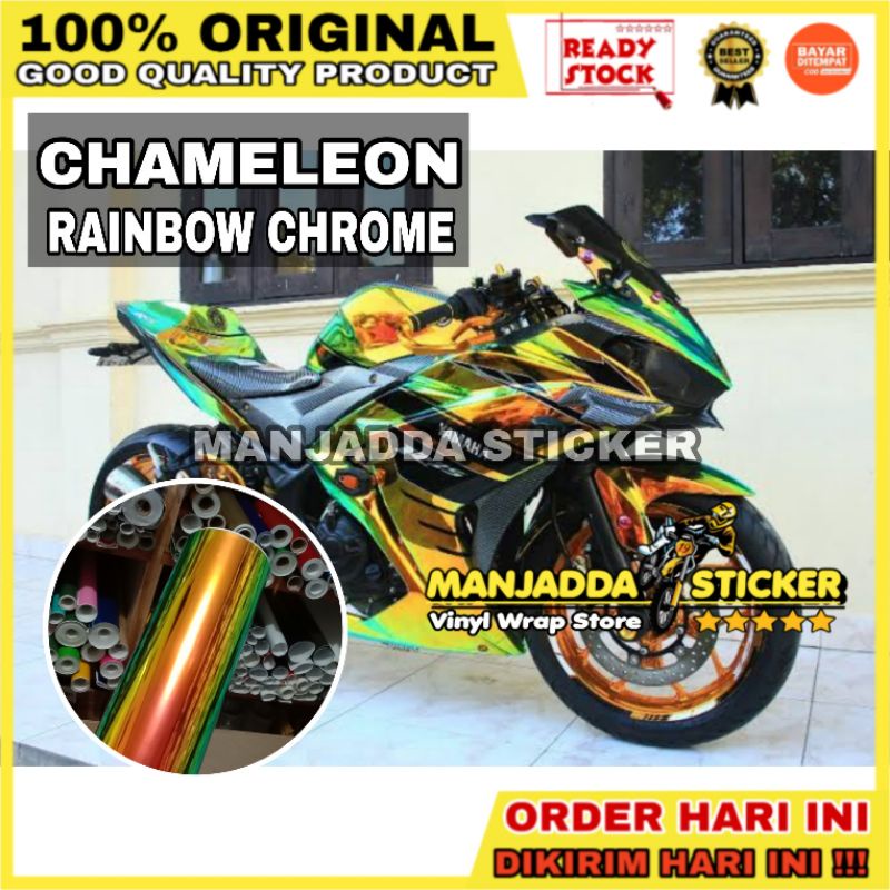 STIKER SKOTLET MOTOR STICKER BUNGLON CHROME PREMIUM