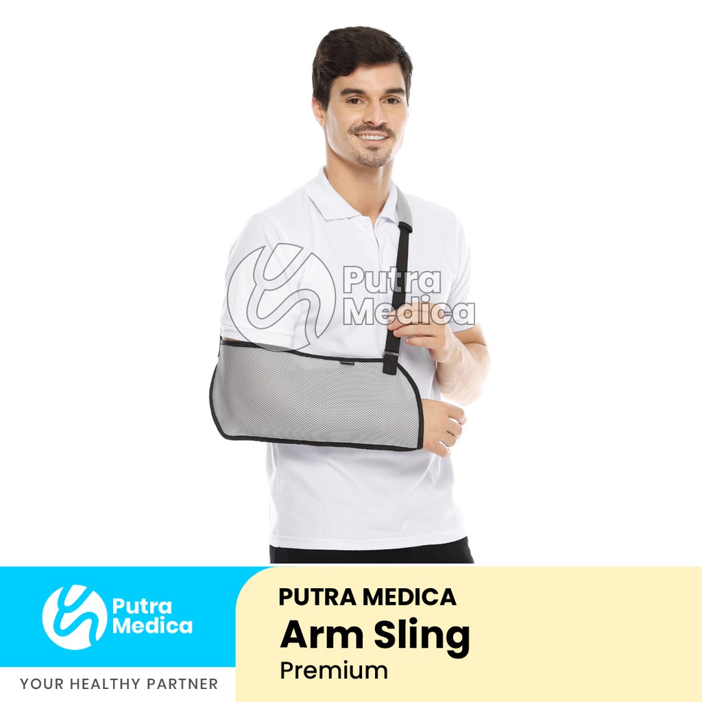 Putra Medica Arm Sling PREMIUM / Penyangga Tangan Cedera / Gendongan Lengan Siku Patah Tulang Cidera