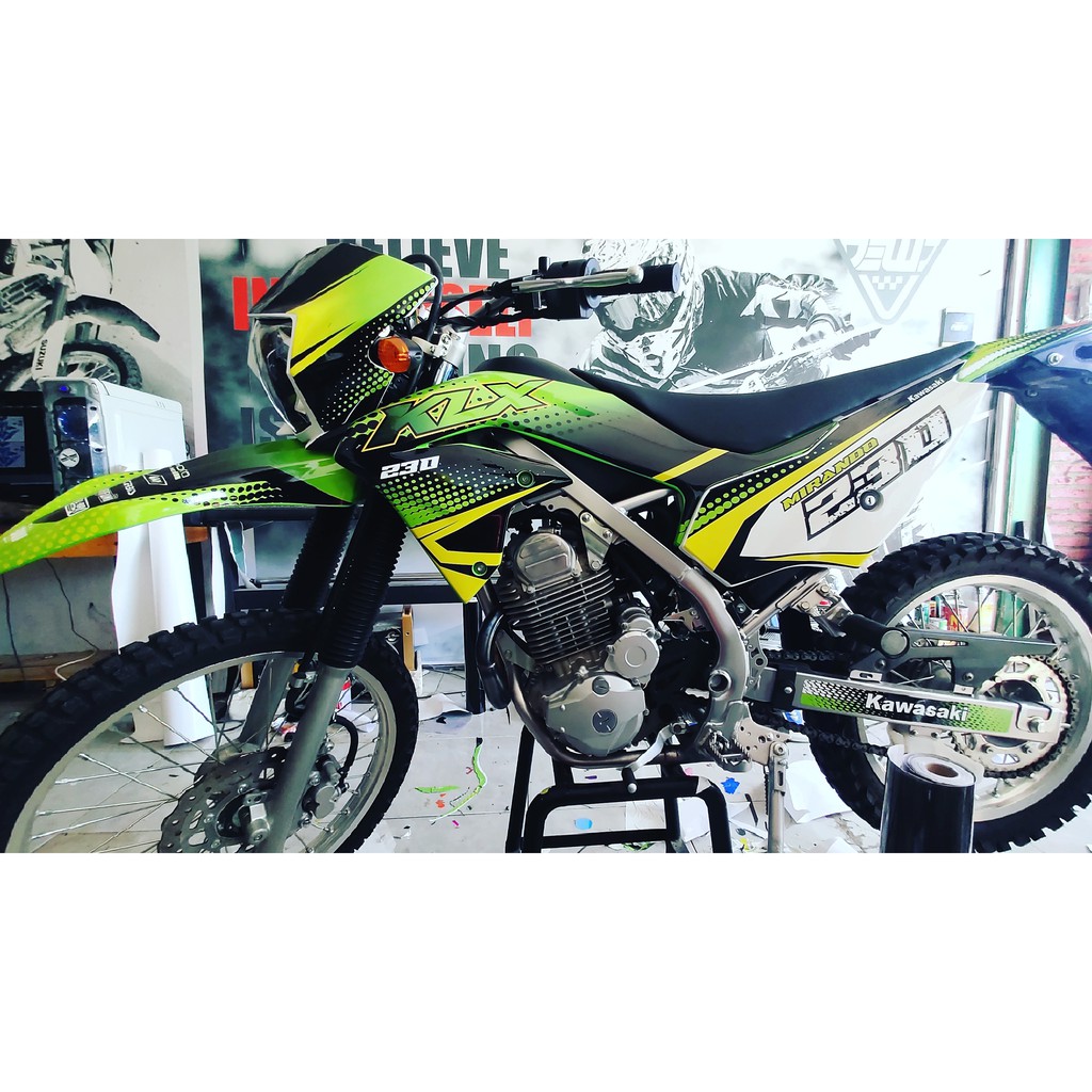 decal klx 230 keren decal klx 230 simpel decal klx 230 gold decal klx supermoto