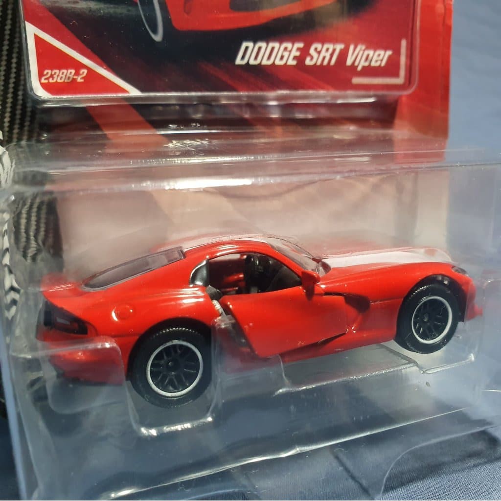 graatis Diecast Majorette Premium mobil Dodge SRT Viper merah Skala 1:64