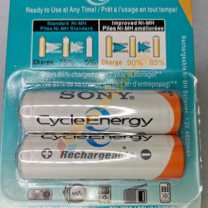 Baterai / Batere / Battery Sony AA Rechargeable Bisa Di Cas Ulang