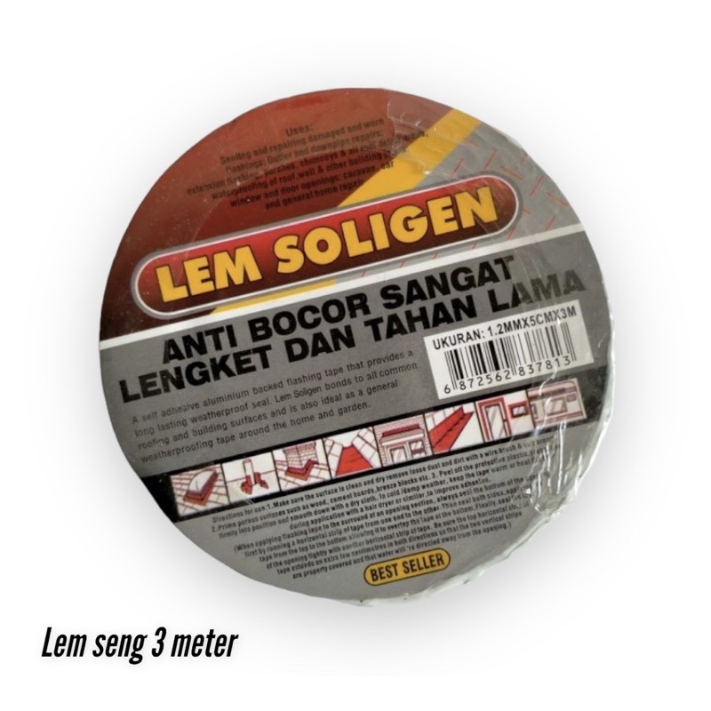 Lem seng anti bocor 3meter Soligen