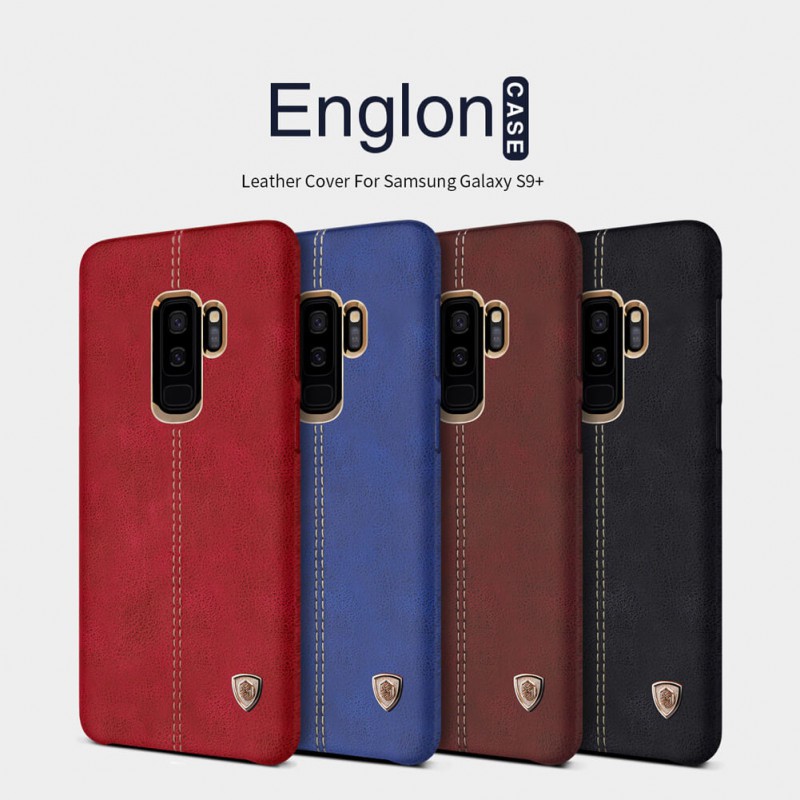 SAMSUNG Galaxy S9 Plus NILLKIN ENGLON Back Soft Hard Leather Case - Hitam