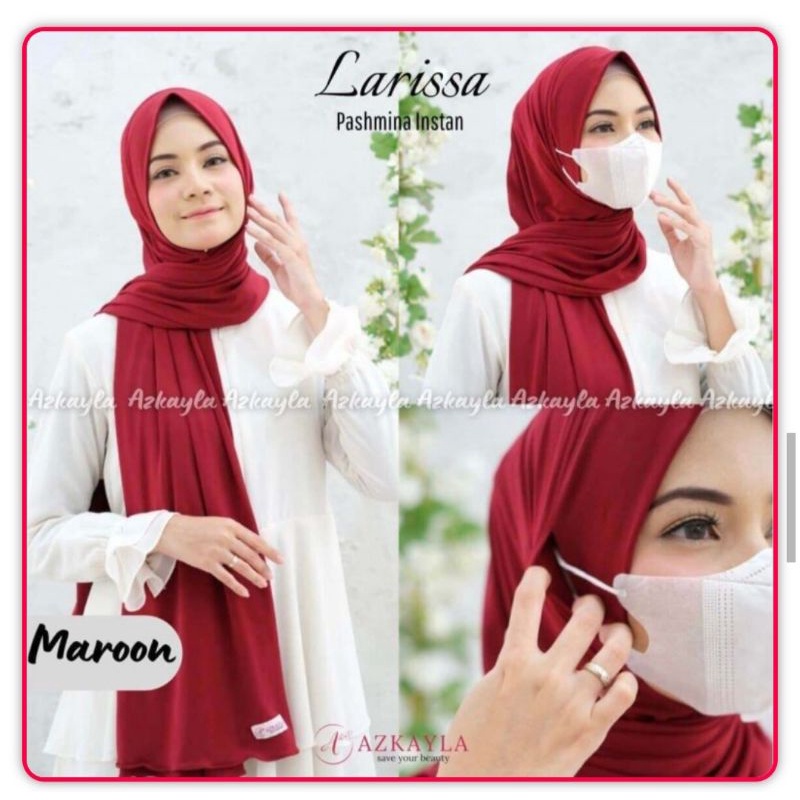 HIJAB PASHMINA EARLOOP LARISSA || BY AZKAYLA