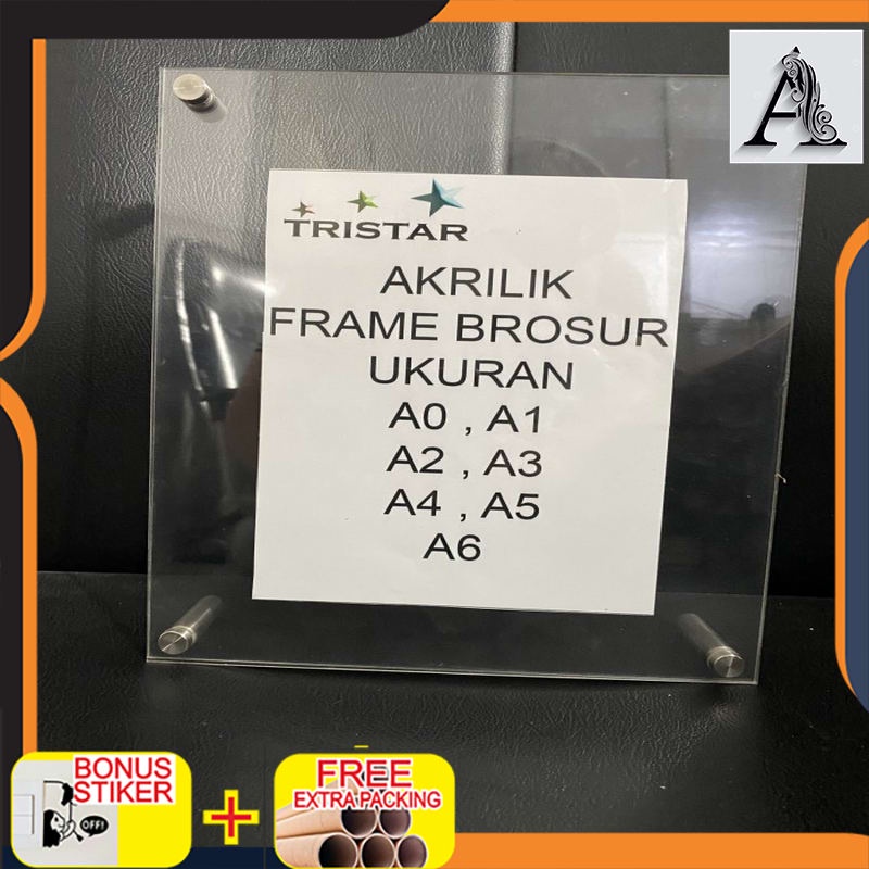 

Grosir Akrilik Frame Foto meja uk A5 clear & pilihan warna - 2MM2MM