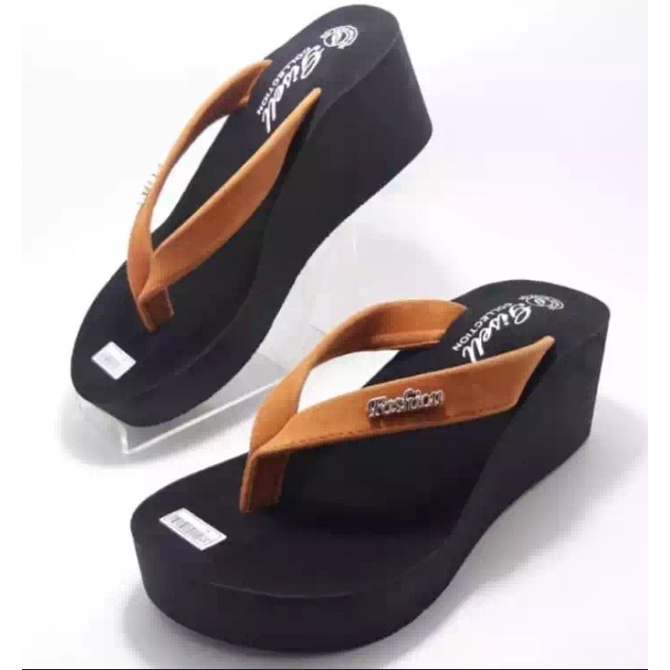 sandal wedges wanita fashion