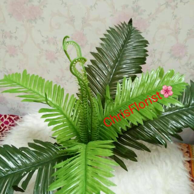 Daun Sikas  Plastik Palsu Buatan Plastic Sintetis Dekorasi Hiasan Artificial 257