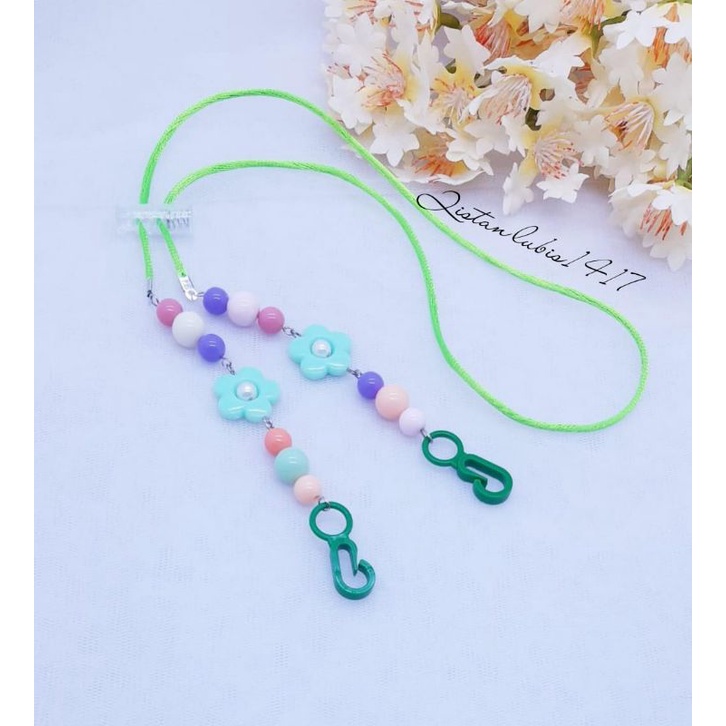 Strap masker bunga mutiara beli 10 free 2