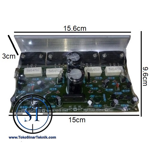 Kit Power Amplifier OCL System Stereo 300W TR Sanken 2SA 1216 2SC 2922 + Power Suplay DSY-012P