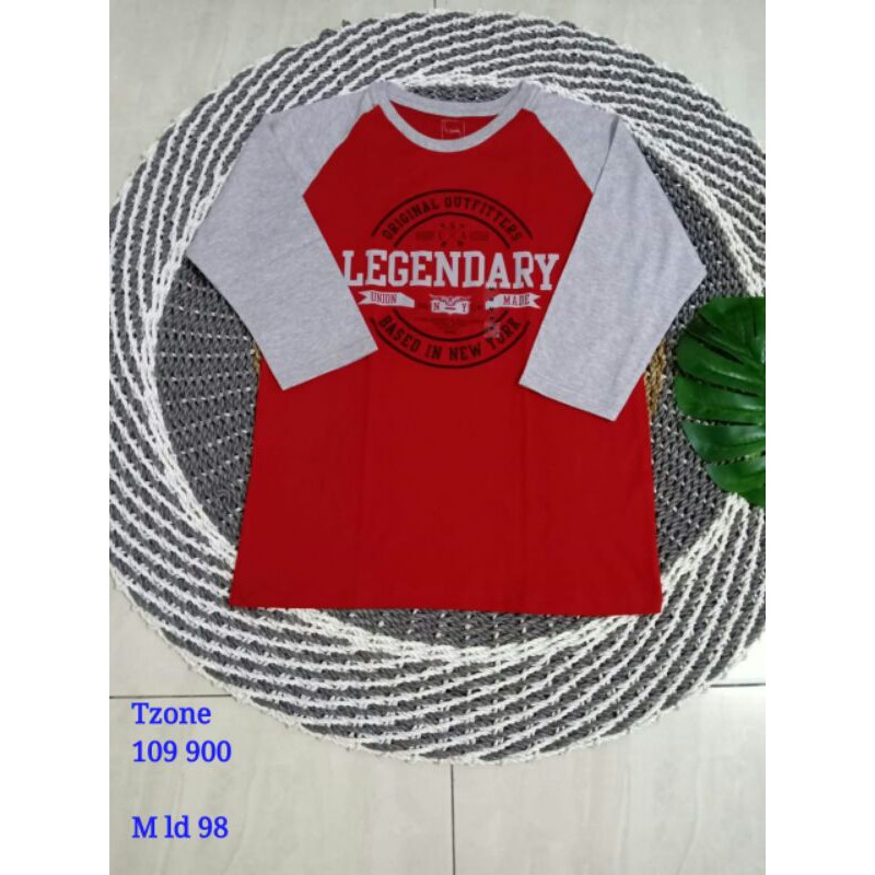 FILLYS : KAOS RAGLAN T ZONE T-ZONE SIZE S/M/L ORIGINAL BRAND MATAHARI
