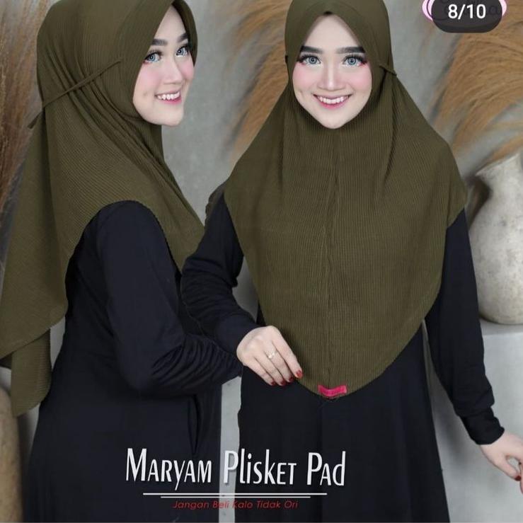 (SALE) BERGO MARYAM PLISKET PET/HIJAB PLISKET FULL LIDI