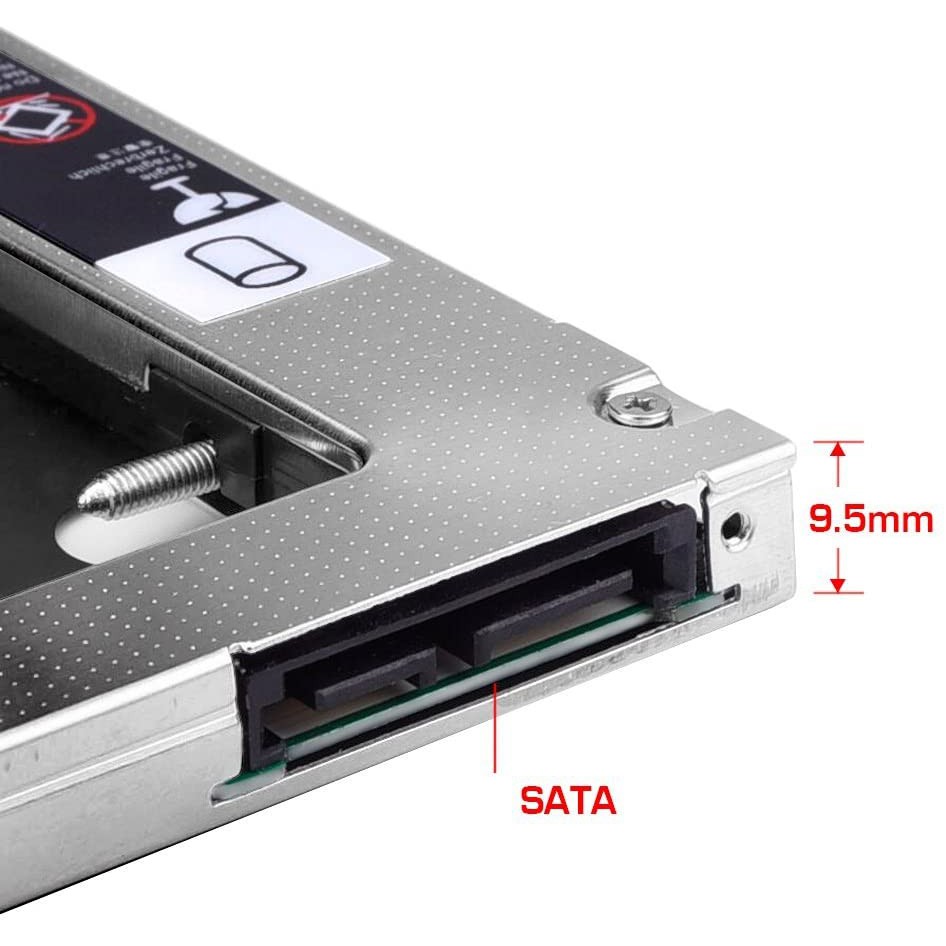 HDD Caddy Tipis (Slim) 9.5mm Sata To Sata III / Dvd Slot To Hdd Slot