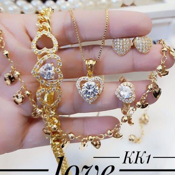 Xuping set perhiasan lapis emas 24k 2216l