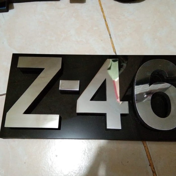 

Papan Alamat Rumah Huruf/Angka Timbul Acrylic Stainless 3 Karakter Limited