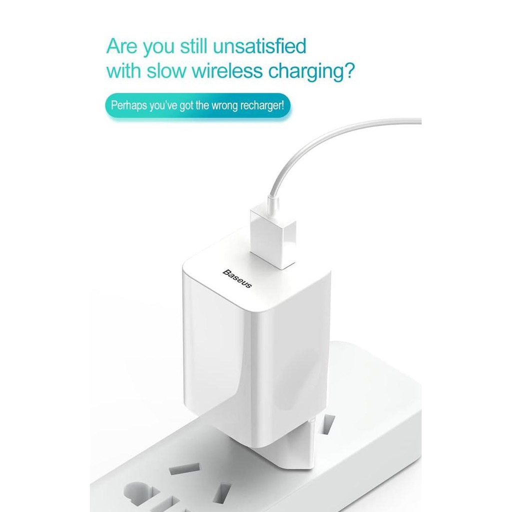 KEPALA CHARGER BASEUS 24W QUICK CHARGER QC3.0
