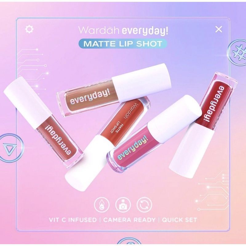 WARDAH EVERYDAY matte lipshot||lipcream||murah