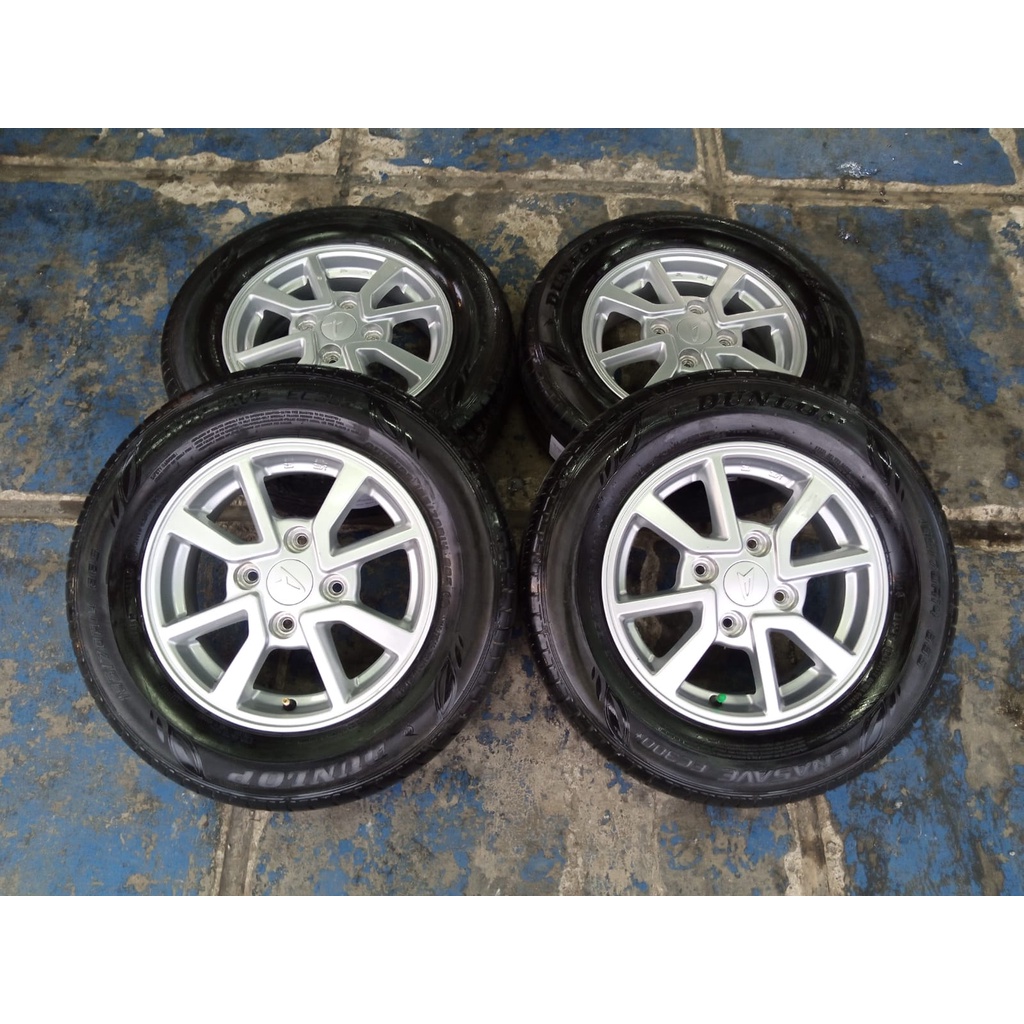 oem original velg std xenia ring 14x5 pcd 4x114 seken bekas plus ban 2pcs