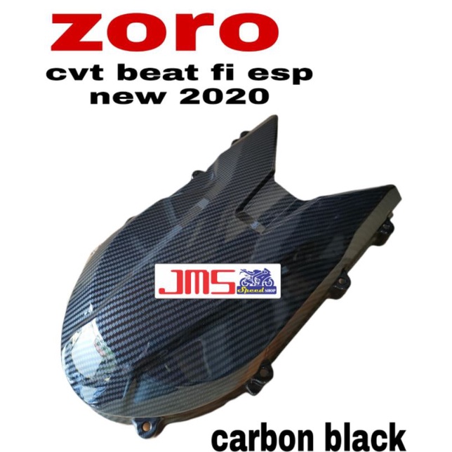 cover tutup cvt carbon/filter hawa/cover kipas/dasi/ducktail/cover speedo/cover knalpot/keong cvt/visor carbon/spakboard depan paket beat deluxe beat new scoopy fi new genio beat street new 2020-2022 zoro