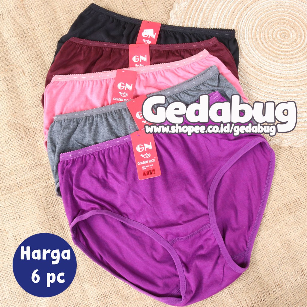 [ 6pc ] CD GOLDEN NICK 939 Celana Dalam Wanita Dewasa Warna Tua - 939 | Gedabug