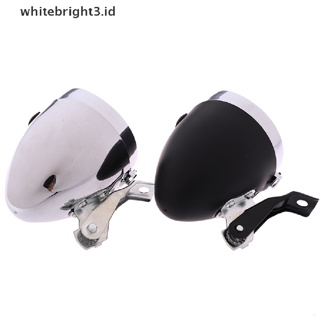 (whitebright3.id) Lampu Depan Sepeda 3-LED Gaya Retro Vintage