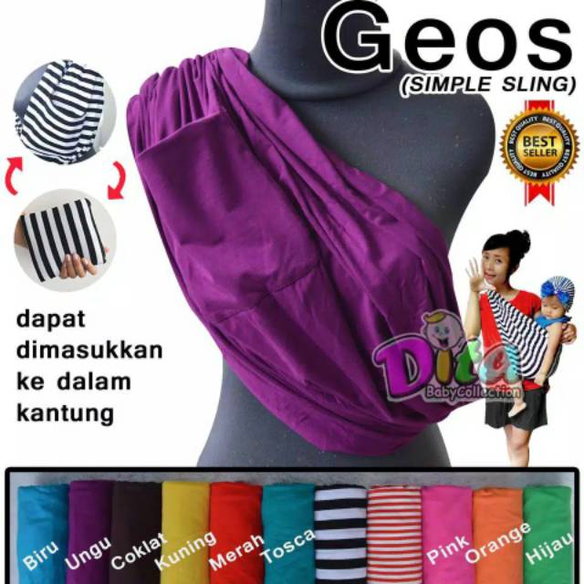 Gendongan Kaos Dita/ Gendongan Bayi Bahan Geos Premium