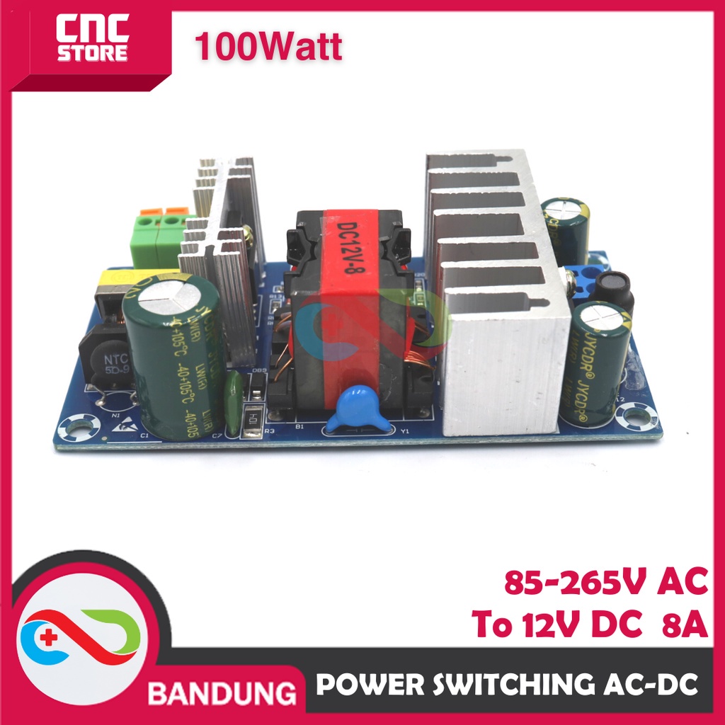 MODULE POWER SUPPLY SWITCHING AC TO DC 100W 85-265V AC TO 12VDC 8A