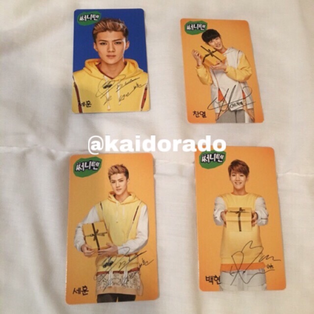 [RARE] EXO Sunny 10 / Sunny10 Photocard ver. B & C (Sehun/Chanyeol/Baekhyun)