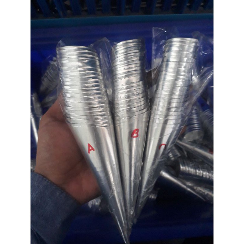 20Pcs Cetakan Kue Cumcum /Cetakan Kue Rhum Horn / Acuan Corneto Aluminium