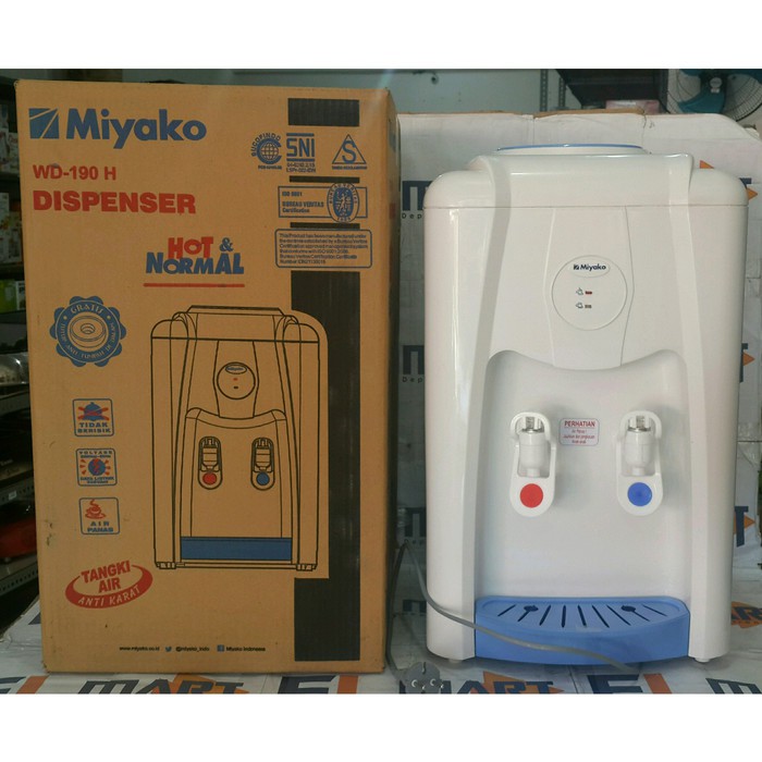Dispenser Galon Atas  Miyako Panas Dingin Hot &amp; Normal WD 190H - 190 H - WD190H Original