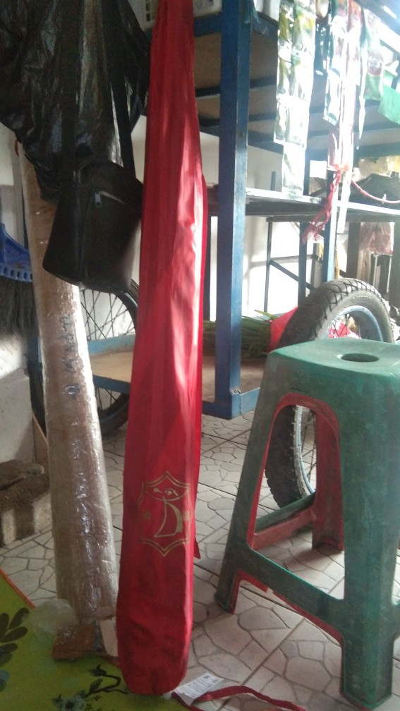 Payung Tenda Pantai 220cm Pelangi Double (2 Lapis/ 2 Layer/  2 Helai) Anti-uv.